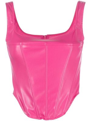 THE ANDAMANE corset-style cropped top - Pink