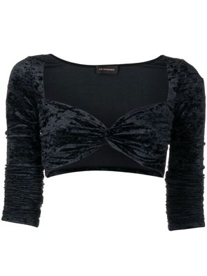 THE ANDAMANE cropped long-sleeve top - Black