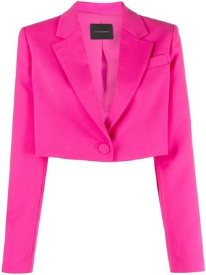 THE ANDAMANE cropped single-breasted blazer - Pink