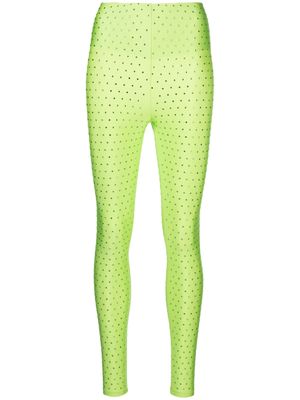 THE ANDAMANE crystal-embellished leggings - Green