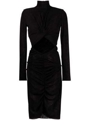 THE ANDAMANE cut-out detailed midi dress - Black