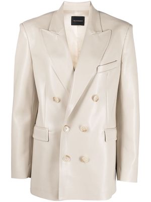THE ANDAMANE double-breasted blazer - Neutrals