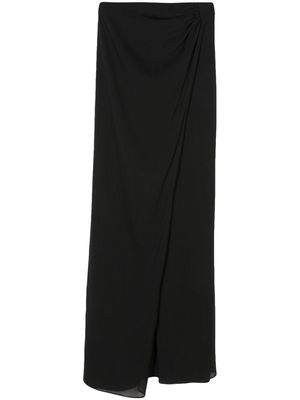 THE ANDAMANE draped-detail high-waisted skirt - Black