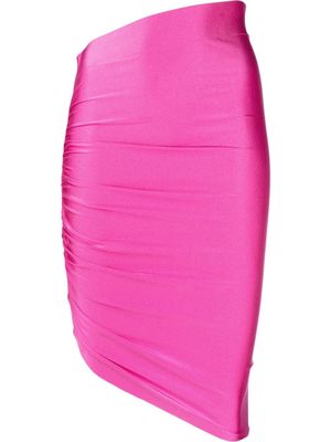 THE ANDAMANE draped midi skirt - Pink