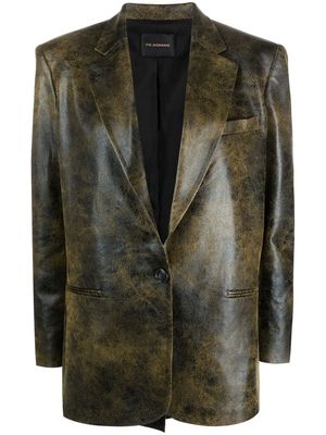 THE ANDAMANE faux-leather blazer - Black