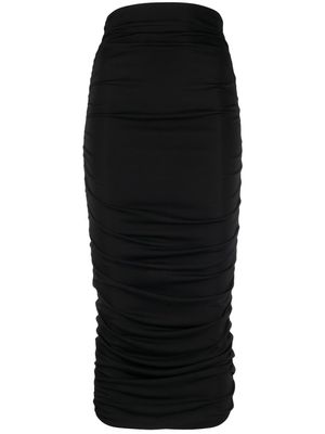 THE ANDAMANE gathered-detail skirt - Black