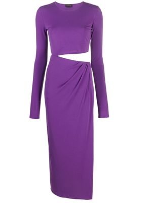 THE ANDAMANE Gia cut-out midi dress - Purple