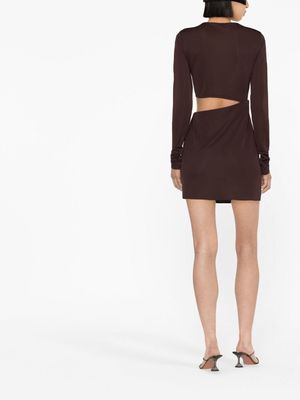THE ANDAMANE Gia cut-out minidress - Brown