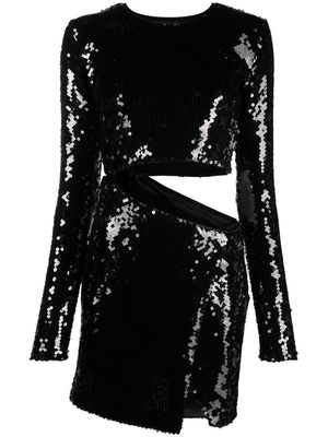 THE ANDAMANE Gia sequinned minidress - Black