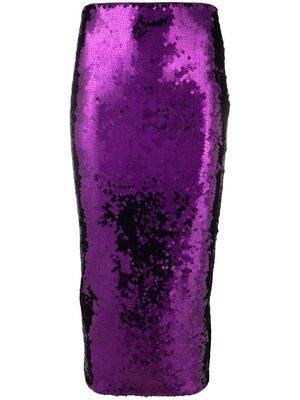 THE ANDAMANE Gisele sequin-embellished skirt - Purple