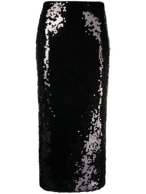 THE ANDAMANE Gisele sequin skirt - Black