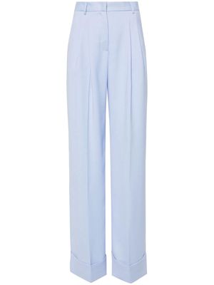 THE ANDAMANE high-waist palazzo crepe trousers - Blue