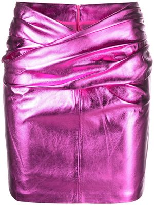 THE ANDAMANE Kelly ruched-detail skirt - Pink