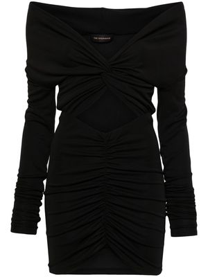 THE ANDAMANE Kendall ruched minidress - Black