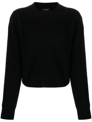 THE ANDAMANE knitted cropped sweater - Black