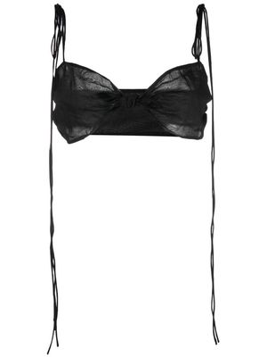 THE ANDAMANE knotted bralette top - Black