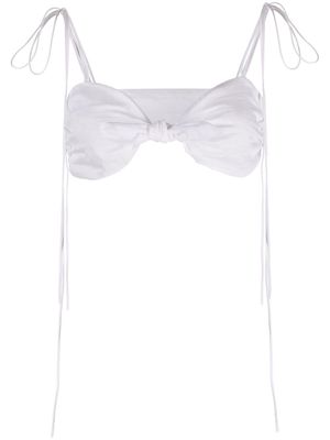 THE ANDAMANE knotted bralette top - White