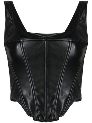 THE ANDAMANE Larissa corset-style top - Black
