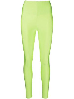 THE ANDAMANE metallic-effect leggings - Green