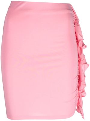 THE ANDAMANE Myla ruffle-detail miniskirt - Pink