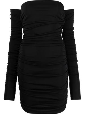 THE ANDAMANE off-shoulder long-sleeve dress - Black