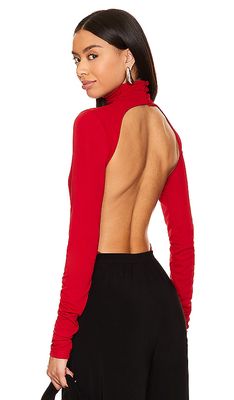 The Andamane Parker Bodysuit in Red