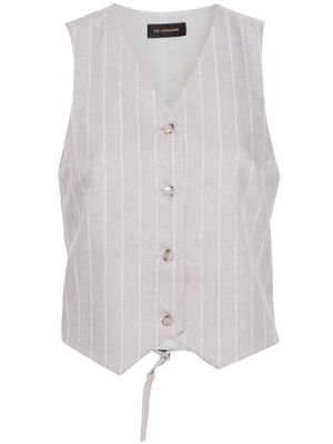 THE ANDAMANE pinstriped tailored vest - Grey