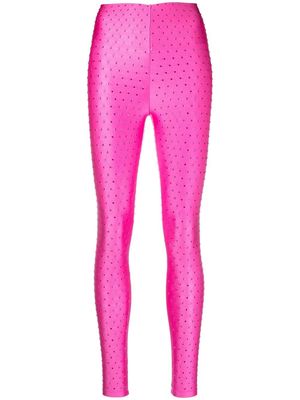 THE ANDAMANE rhinestone embellished leggings - Pink