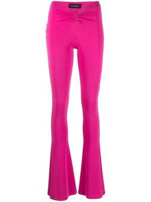 THE ANDAMANE ruched-detail flared trousers - Pink