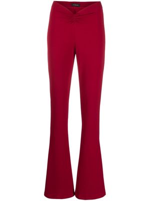 THE ANDAMANE ruched-detail flared trousers