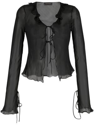 THE ANDAMANE ruffle-detail blouse - Black