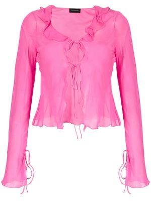 THE ANDAMANE ruffle-detail blouse - Pink