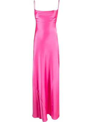THE ANDAMANE side-slit slip maxi dress - Pink