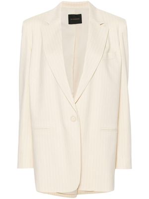 THE ANDAMANE single-breasted pinstriped blazer - Neutrals