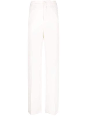 THE ANDAMANE straight-leg high-waisted trousers - White