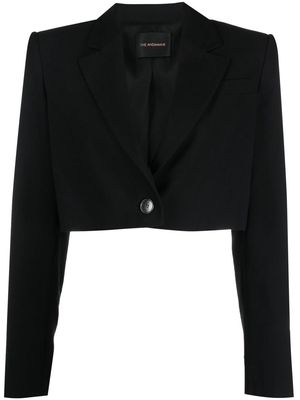 THE ANDAMANE tailored cropped blazer - Black