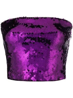 THE ANDAMANE Tube sequin-embellished top - Purple