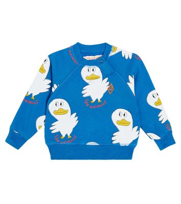 The Animals Observatory Baby Duck printed cotton sweatshirt