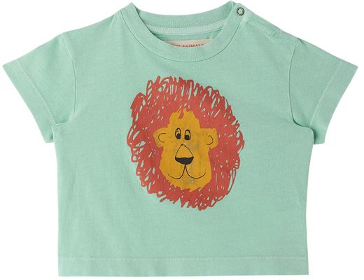 The Animals Observatory Baby Green Lion Rooster T-Shirt
