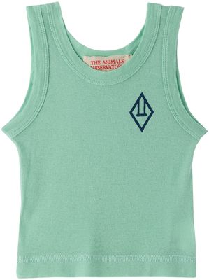The Animals Observatory Baby Green Logo Tank Top