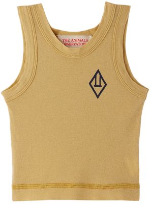 The Animals Observatory Baby Yellow Logo Tank Top