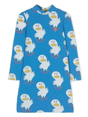 The Animals Observatory Bug graphic-print cotton dress - Blue