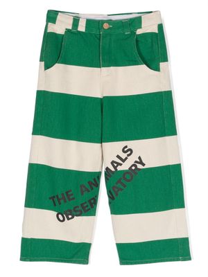 The Animals Observatory Camel striped trousers - Green