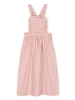 The Animals Observatory Cow Kids gingham dress - Neutrals