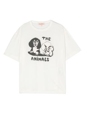 The Animals Observatory dog-print cotton T-shirt - Neutrals