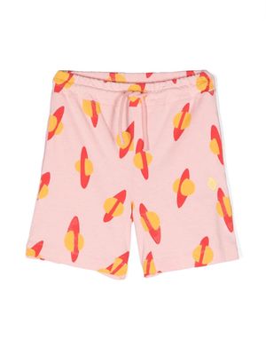 The Animals Observatory Eagle graphic-print cotton shorts - Pink