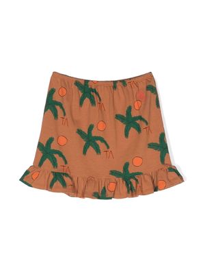 The Animals Observatory Ferret graphic-print cotton skirt - Brown