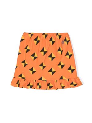 The Animals Observatory Ferret graphic-print cotton skirt - Orange