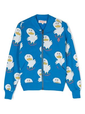 The Animals Observatory graphic-print cotton cardigan - Blue