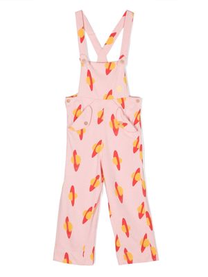 The Animals Observatory graphic-print cotton jumpsuit - Pink